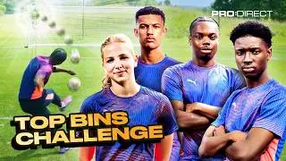 INCREDIBLE TOP BIN CHALLENGE 😱 WITH NEXT-GEN PREMIER LEAGUE PLAYERS 🎯🗑️