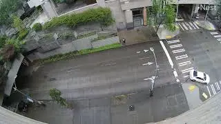 Car taking out fire hydrant on 7 3 22 at 9 13am