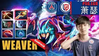 [RAMPAGE] Weaver Safelane | PSG.LGD.Ame | RAMPAGE TO GET DIVINE RAPIER | 7.31d Gameplay Highlights