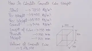 How to calculate weight of Concrete Cube | Concrete Cube Weight | Weight of Concrete Cube in Hindi |