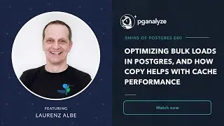 Optimizing bulk loads in Postgres, and how COPY helps with cache performance