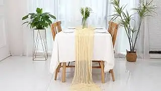 10pcs/set Cheese Cloth Gauze Table Runner Rustic Wedding Table Decor 90*300CM Boho Wedding Receptio