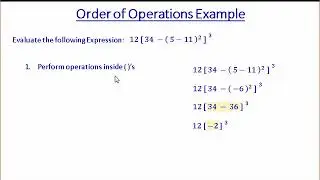 Order of Operations Example 003