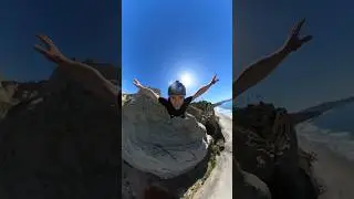 Amazing morning BASE jump