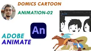 Adobe Animate Tutorial: Domics Cartoon Animation Part 02 ( Frame By Frame) #adobeanimate