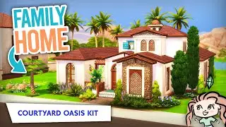 Moroccan Inspired Family Home || The Sims 4 Courtyard Oasis Speed Build 🏡