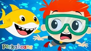 Baby Shark Song | Learning Sea Animals | Kids Cartoon @PeekabeansKidsSongs