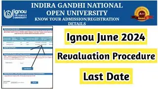 Ignou June 2024 Revaluation Apply Procedure | Mister Ignou #ignou #revaluation #marks #june #result