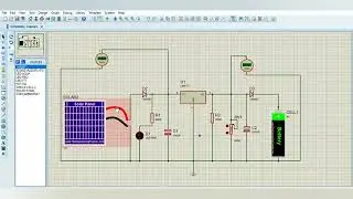 Solar Battery charging circuit using LM317T on proteus