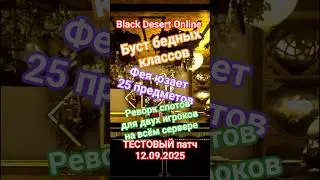 Black Desert TEST Patch 09/12/2025 