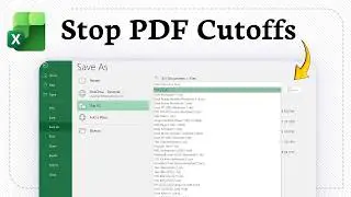 How to Save Excel as PDF Without Cutting Off Data (Print Area Trick)