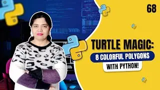 Turtle Magic: Create 8 Colorful Polygons with Python Turtle | Crack IT with Anu - Tutorial #68