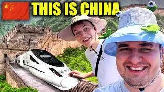 This is CHINA?!🇨🇳 First Class HIGH SPEED TRAIN to the GREAT WALL of China