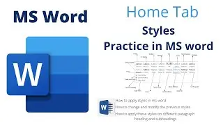 Style| Home tab Style Group | Create Styles | Apply Styles | Home tab Styles