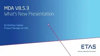 MDA V8.5.3 – What’s New Presentation (english)