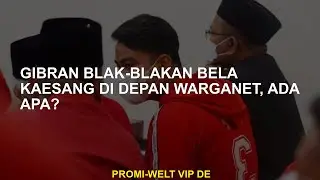 Gibran dengan blak -blakan membela Kaesang di depan warga, ada apa?