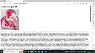How TO create Sticky Image in HTML & CSS