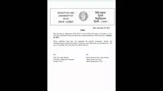 Du LL.B update| Du llm updated| Du llb news