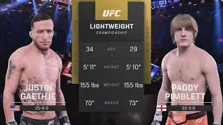 Gaethje vs Pimblett UFC 324 Simulation