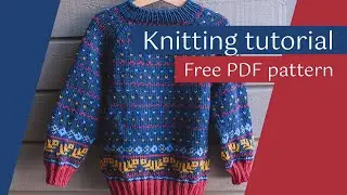 Harvest Sweater - w/Raglan and colorwork. Free PDF. Part 1