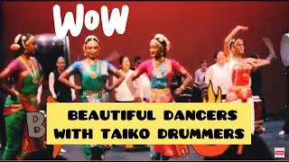 TAIKO DRUMMING WITH DANCERS  #india  #dance  #taiko  #culture  #entertainment  #japan