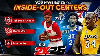 BEST INSIDE & OUTSIDE CENTER BUILDS IN NBA2K25 (6 CENTER BUILDS + FULL BREAKDOWN)