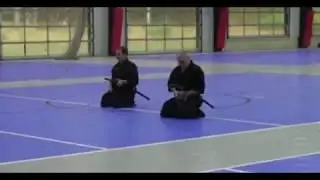 Mike Flynn and Charles Barrett testing for Renshi.