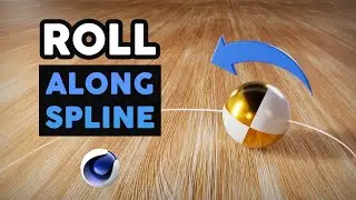 ROLL A SPHERE ALONG SPLINE - Cinema4D