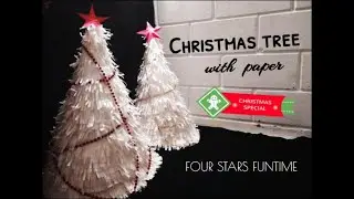 DIY Christmas tree with paper || Four stars funtime ||