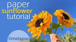 Crepe Paper Sunflower Tutorial