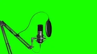 Youtuber Channel - Mic Michrophone Green Screen