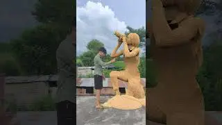 Sand Sculpture Falling down to manjete pyari lage tu xori ghani basin - vfx video #shortsfeed #funny