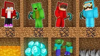 If CASH and NICO JJ and Mikey CHOOSE THE WRONG PIT, THEY DIE in Minecraft - Maizen