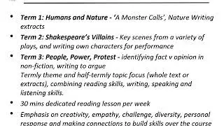 KS3 English Curriculum