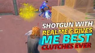 🔥Realme 6 Pubg Montage | Best Shotgun Clutches in BGMI | Shotgun With Realme 6 Lag Gives Me Clutches