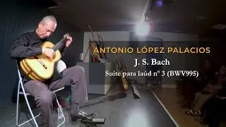 Antonio López Palacios plays with a replica of 