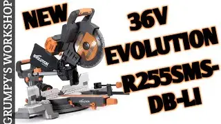 EVOLUTION 36V  SLIDING  MITRE SAW DOUBLE BEVEL R255SMS-DB-LI