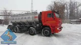 Автоцистерна для пищевых жидкостей (молоковоз) на шасси Камаз-65201