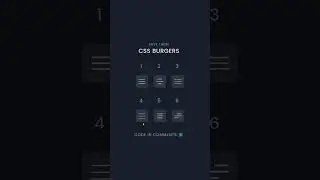 CSS Menu bar for Fronted Developer 02  | CSS Burger Animation Using html  & css |   