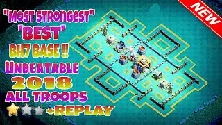 "MOST STRONGEST"(BH7)⚔ Builder Hall 7 Base 2018 W/PROOF Anti 1/2 Star COCBH7 Trophy Base With Replay