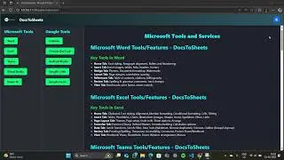 📘 DocsToSheets: Learn Microsoft & Google Tools | Firebase Auth + GitHub Integration