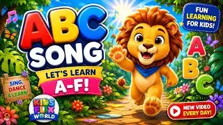 ABC Song for Kids | Alphabet Song A-F | Learn Letters with Sunny Lion 🦁