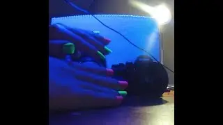 Pink & Green Neon Nail Polish