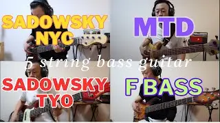 Sadowsky NYC Sadowsky TYO F Bass MTD 5 string bass guitar