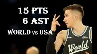 Bogdan Bogdanovic 15 Pts 6 Ast WORLD vs USA RISING STARS HIGHLIGHTS