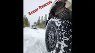 Rescued another truck stuck in the snow!!!