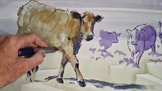 Expressive cows painting part 5