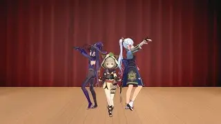 Genshin Impact MMD Ayaka+Mona+Sayu START:DASH!!