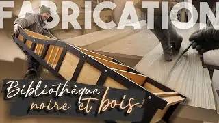 Bibliothèque noire et bois