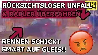 LEBENSMÜDES RENNEN endet in UNFALL & RADLER kommt unter RÄDER – Dashcams in 4k